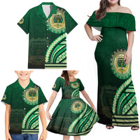 Saineha High School Family Matching Off Shoulder Maxi Dress and Hawaiian Shirt Ngatu and Polynesian Pattern LT03 - Polynesian Pride