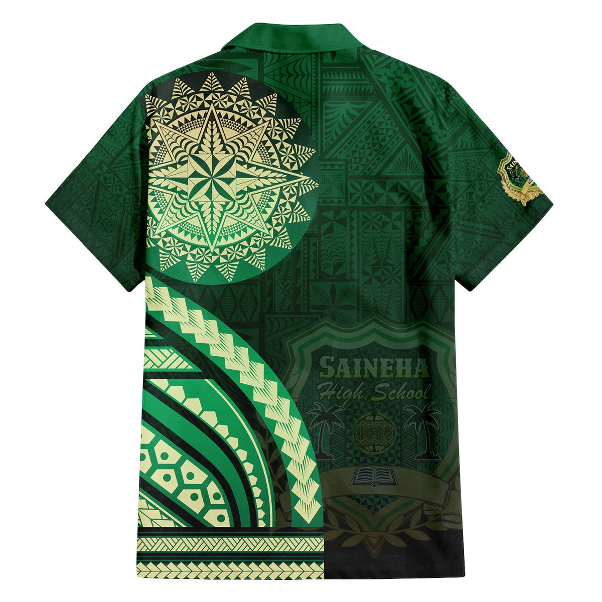 Saineha High School Family Matching Off Shoulder Maxi Dress and Hawaiian Shirt Ngatu and Polynesian Pattern LT03 - Polynesian Pride