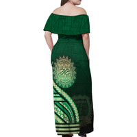 Saineha High School Family Matching Off Shoulder Maxi Dress and Hawaiian Shirt Ngatu and Polynesian Pattern LT03 - Polynesian Pride