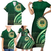 Saineha High School Family Matching Short Sleeve Bodycon Dress and Hawaiian Shirt Ngatu and Polynesian Pattern LT03 - Polynesian Pride