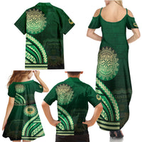 Saineha High School Family Matching Summer Maxi Dress and Hawaiian Shirt Ngatu and Polynesian Pattern LT03 - Polynesian Pride