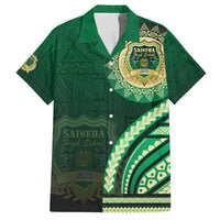 Saineha High School Hawaiian Shirt Ngatu and Polynesian Pattern LT03 Green - Polynesian Pride