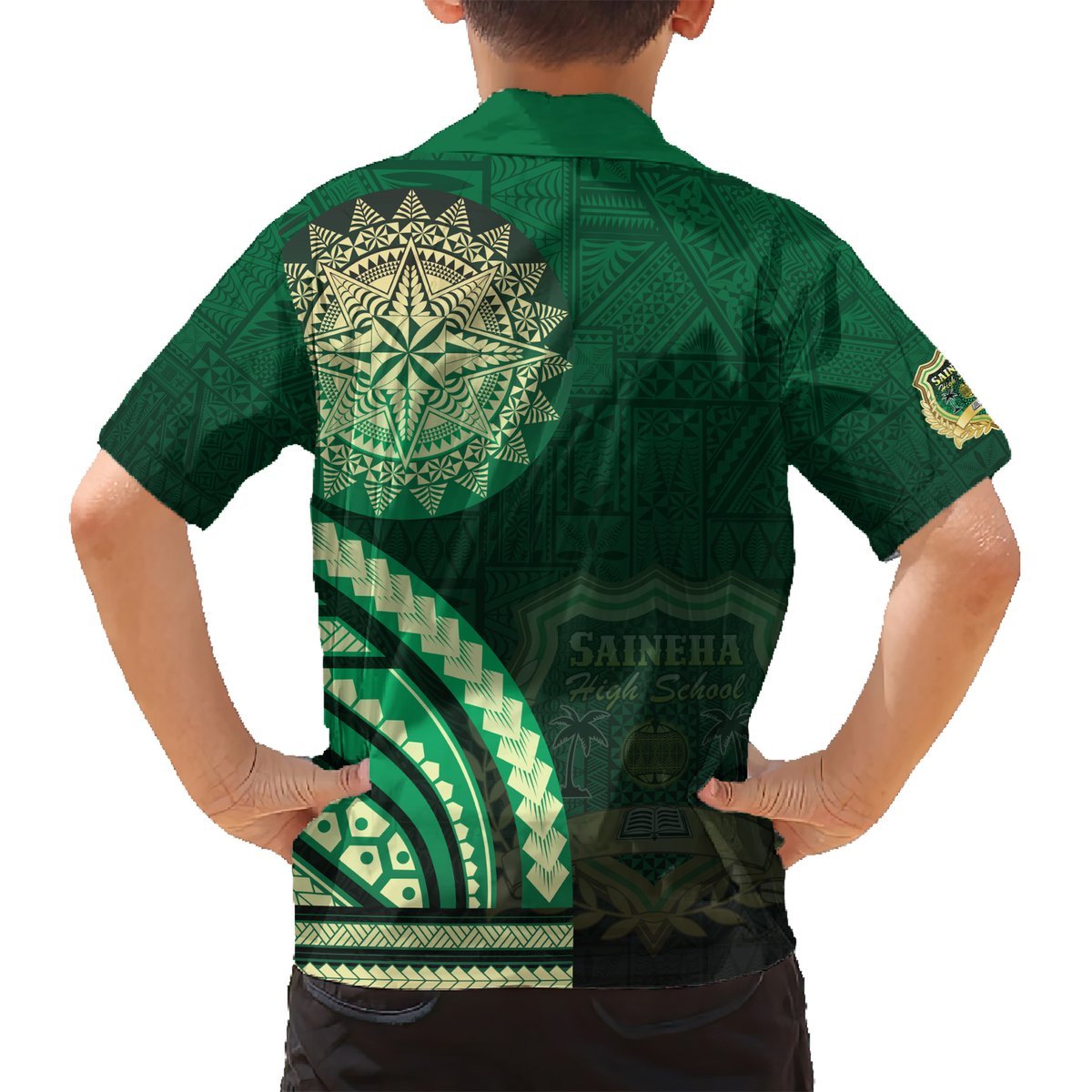 Saineha High School Hawaiian Shirt Ngatu and Polynesian Pattern LT03 - Polynesian Pride
