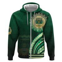 Saineha High School Zip Hoodie Ngatu and Polynesian Pattern LT03 Zip Hoodie Green - Polynesian Pride