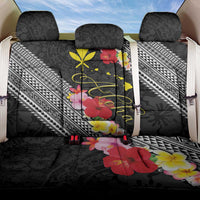 Aloha Hawaii Hibiscus and Plumeria Flowers Back Car Seat Cover Kanaka Maoli Tattoo Polynesian Pattern LT03 One Size Black - Polynesian Pride