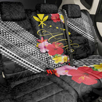 Aloha Hawaii Hibiscus and Plumeria Flowers Back Car Seat Cover Kanaka Maoli Tattoo Polynesian Pattern LT03 - Polynesian Pride