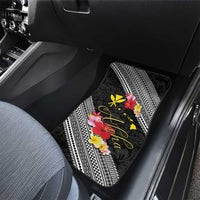Aloha Hawaii Hibiscus and Plumeria Flowers Car Mats Kanaka Maoli Tattoo Polynesian Pattern LT03 - Polynesian Pride