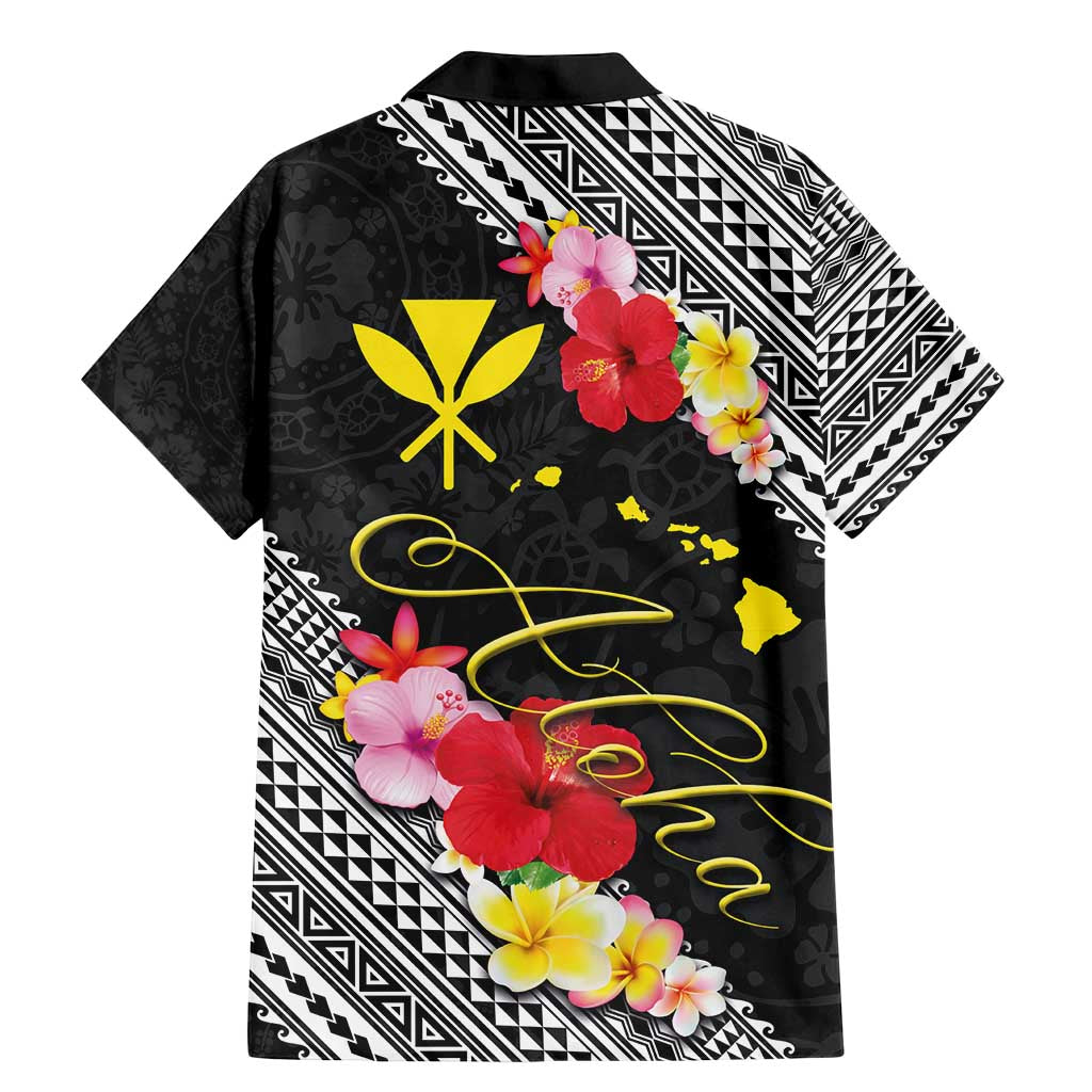 Aloha Hawaii Hibiscus and Plumeria Flowers Family Matching Mermaid Dress and Hawaiian Shirt Kanaka Maoli Tattoo Polynesian Pattern LT03 - Polynesian Pride