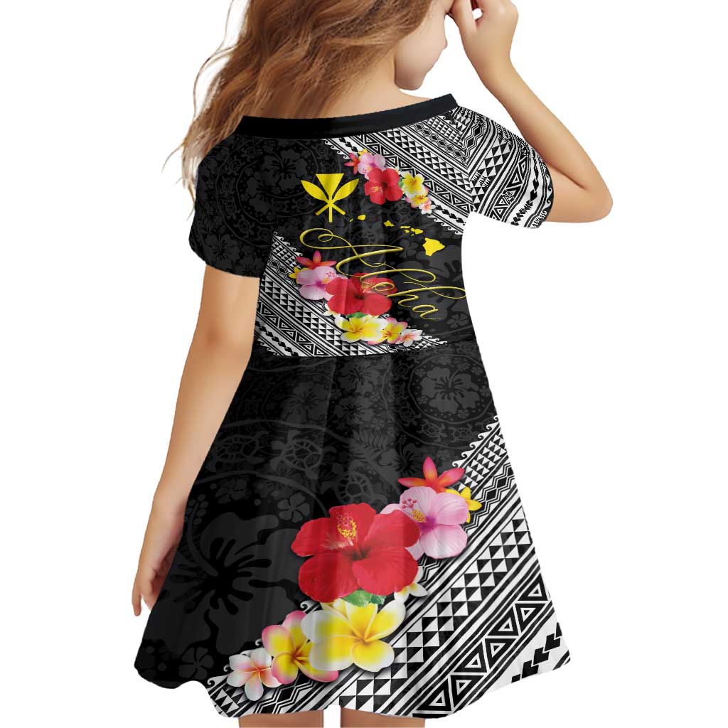 Aloha Hawaii Hibiscus and Plumeria Flowers Family Matching Off Shoulder Maxi Dress and Hawaiian Shirt Kanaka Maoli Tattoo Polynesian Pattern LT03 - Polynesian Pride