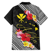 Aloha Hawaii Hibiscus and Plumeria Flowers Family Matching Off Shoulder Maxi Dress and Hawaiian Shirt Kanaka Maoli Tattoo Polynesian Pattern LT03 - Polynesian Pride
