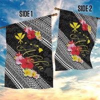 Aloha Hawaii Hibiscus and Plumeria Flowers Garden Flag Kanaka Maoli Tattoo Polynesian Pattern LT03 - Polynesian Pride