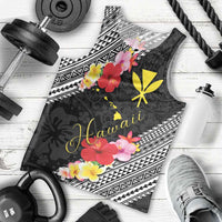 Aloha Hawaii Hibiscus and Plumeria Flowers Men Tank Top Kanaka Maoli Tattoo Polynesian Pattern LT03 - Polynesian Pride