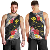 Aloha Hawaii Hibiscus and Plumeria Flowers Men Tank Top Kanaka Maoli Tattoo Polynesian Pattern LT03 - Polynesian Pride