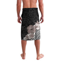 Aloha Hawaii Hibiscus and Plumeria Flowers Lavalava Kanaka Maoli Tattoo Polynesian Pattern Gray Color LT03 - Polynesian Pride