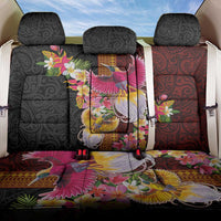 Papua New Guinea Birds and Frangipani Back Car Seat Cover Melanesian Art Tattoos LT03 One Size Black - Polynesian Pride