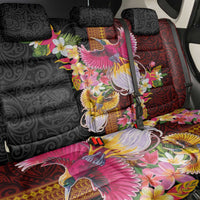 Papua New Guinea Birds and Frangipani Back Car Seat Cover Melanesian Art Tattoos LT03 - Polynesian Pride