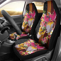 Papua New Guinea Birds and Frangipani Car Seat Cover Melanesian Art Tattoos LT03 - Polynesian Pride