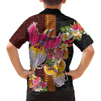 Papua New Guinea Birds and Frangipani Hawaiian Shirt Melanesian Art Tattoos LT03 - Polynesian Pride