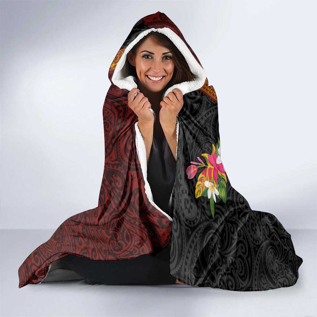 Papua New Guinea Birds and Frangipani Hooded Blanket Melanesian Art Tattoos LT03 - Polynesian Pride