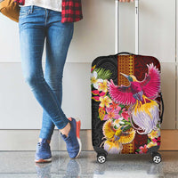 Papua New Guinea Birds and Frangipani Luggage Cover Melanesian Art Tattoos LT03 - Polynesian Pride