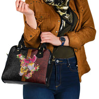 Papua New Guinea Birds and Frangipani Shoulder Handbag Melanesian Art Tattoos - Polynesian Pride