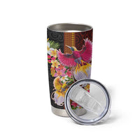 Papua New Guinea Birds and Frangipani Tumbler Cup Melanesian Art Tattoos LT03 - Polynesian Pride