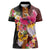 Papua New Guinea Birds and Frangipani Women Polo Shirt Melanesian Art Tattoos - Polynesian Pride