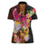 Papua New Guinea Birds and Frangipani Women Polo Shirt Melanesian Art Tattoos - Polynesian Pride