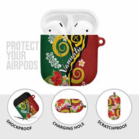 Melanesian Vanuatu Tribal Boar Tusk AirPods Case Tropical Plants and Namele Motifs LT03 - Polynesian Pride