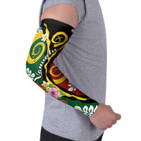 Melanesian Vanuatu Tribal Boar Tusk Arm Sleeves Tropical Plants and Namele Motifs LT03 - Polynesian Pride