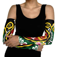 Melanesian Vanuatu Tribal Boar Tusk Arm Sleeves Tropical Plants and Namele Motifs LT03 - Polynesian Pride