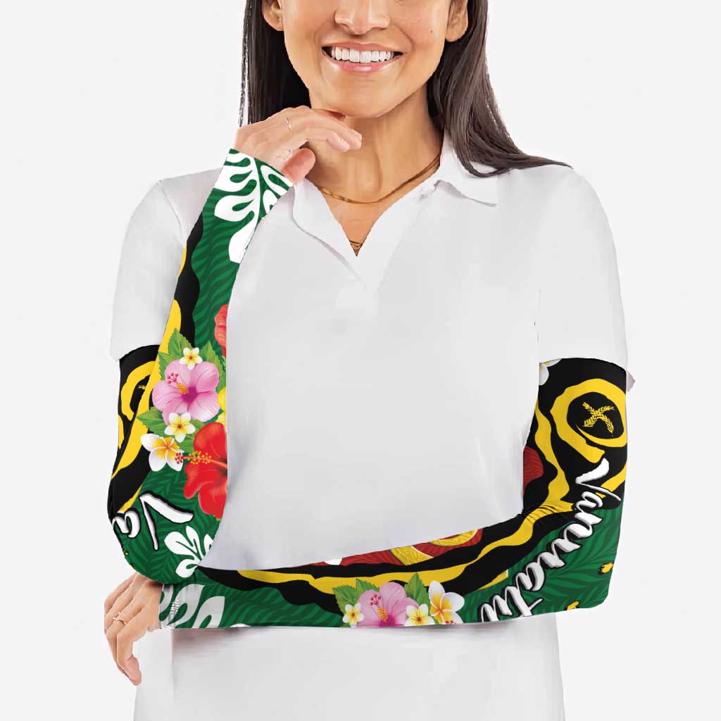 Melanesian Vanuatu Tribal Boar Tusk Arm Sleeves Tropical Plants and Namele Motifs LT03 - Polynesian Pride