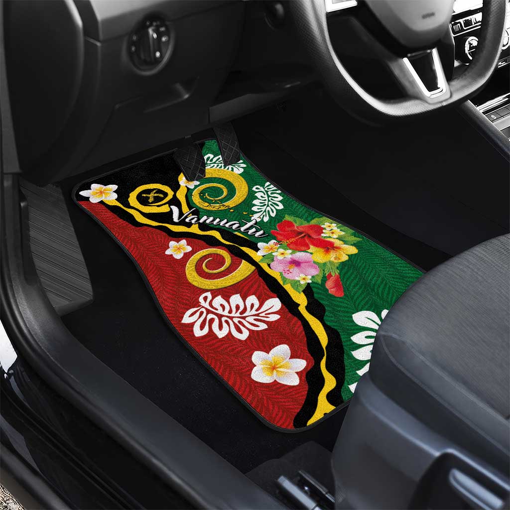 Melanesian Vanuatu Tribal Boar Tusk Car Mats Tropical Plants and Namele Motifs LT03 - Polynesian Pride