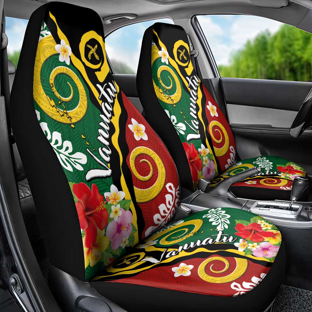 Melanesian Vanuatu Tribal Boar Tusk Car Seat Cover Tropical Plants and Namele Motifs LT03 - Polynesian Pride