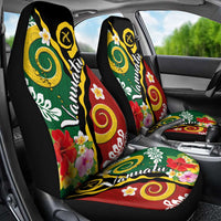 Melanesian Vanuatu Tribal Boar Tusk Car Seat Cover Tropical Plants and Namele Motifs LT03 - Polynesian Pride