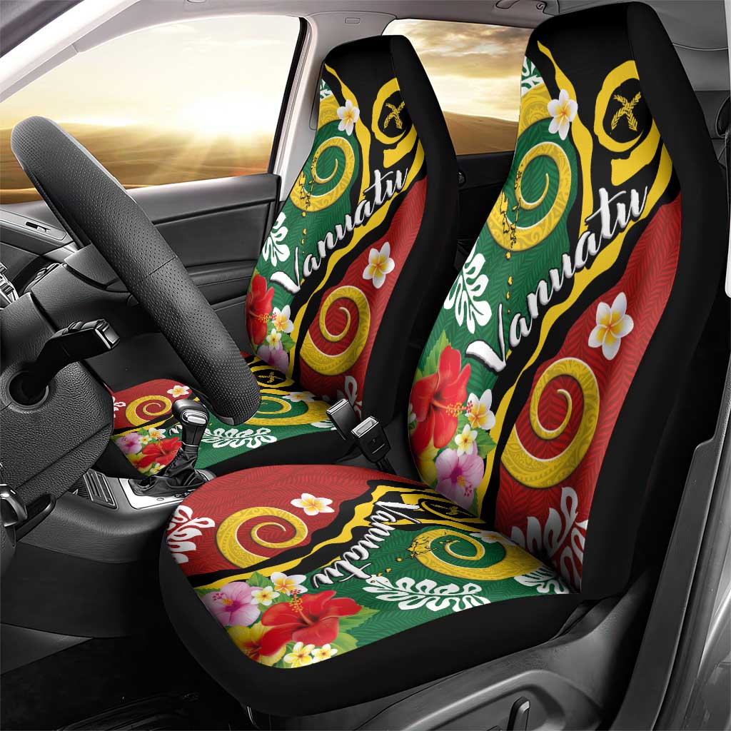 Melanesian Vanuatu Tribal Boar Tusk Car Seat Cover Tropical Plants and Namele Motifs LT03 - Polynesian Pride