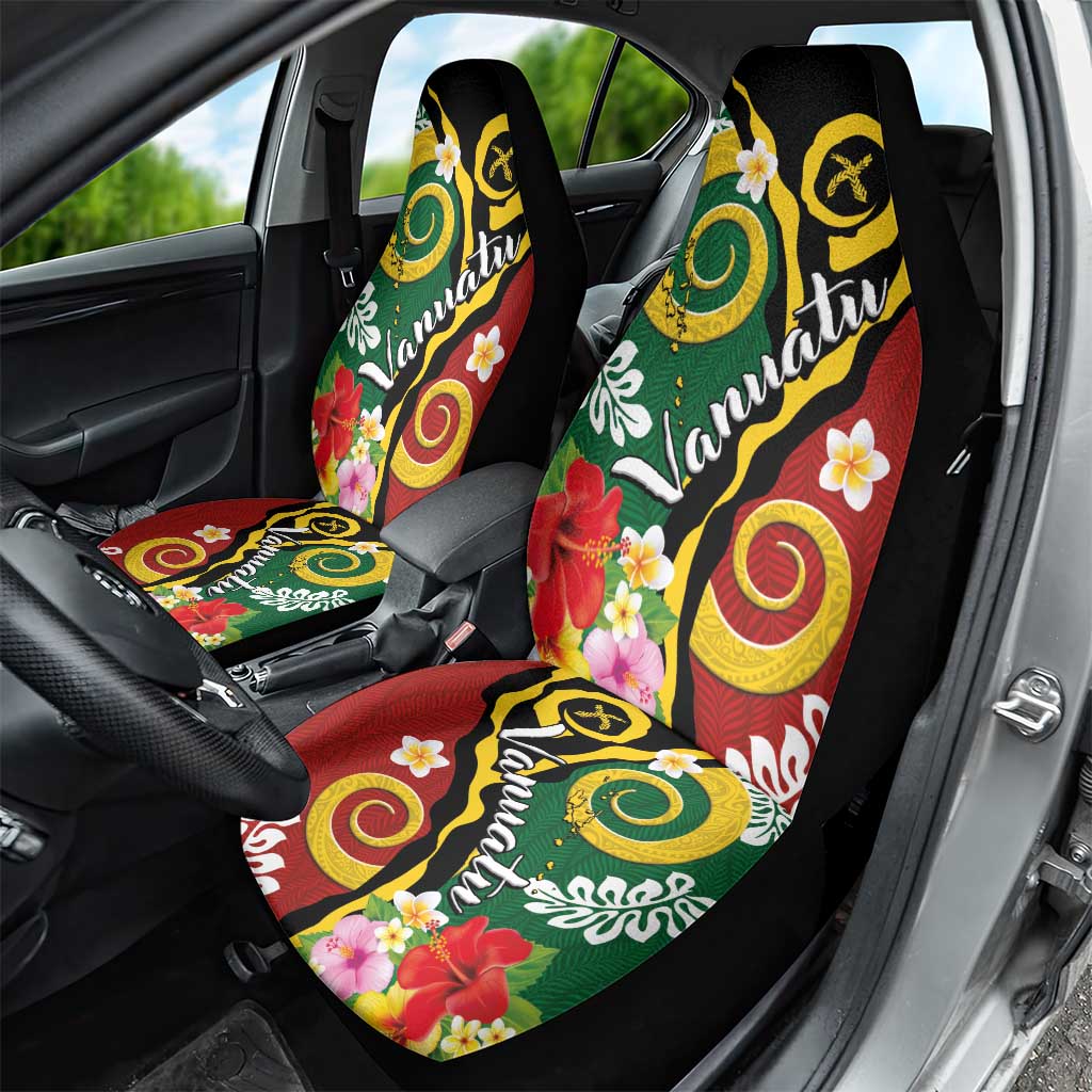 Melanesian Vanuatu Tribal Boar Tusk Car Seat Cover Tropical Plants and Namele Motifs LT03 - Polynesian Pride