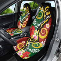 Melanesian Vanuatu Tribal Boar Tusk Car Seat Cover Tropical Plants and Namele Motifs LT03 - Polynesian Pride