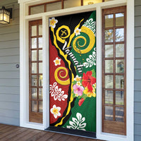 Melanesian Vanuatu Tribal Boar Tusk Door Cover Tropical Plants and Namele Motifs LT03 - Polynesian Pride