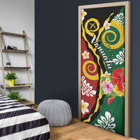 Melanesian Vanuatu Tribal Boar Tusk Door Cover Tropical Plants and Namele Motifs LT03 - Polynesian Pride