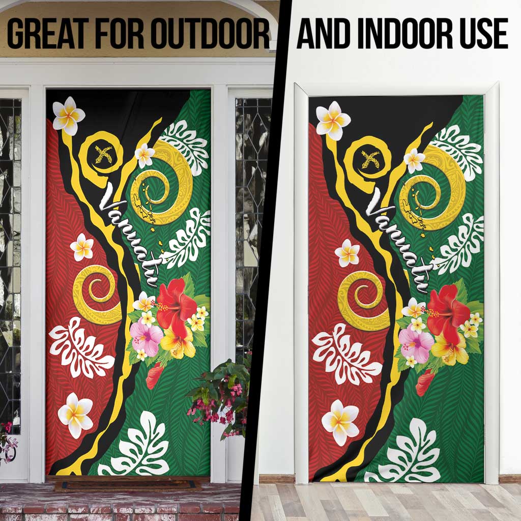 Melanesian Vanuatu Tribal Boar Tusk Door Cover Tropical Plants and Namele Motifs LT03 - Polynesian Pride