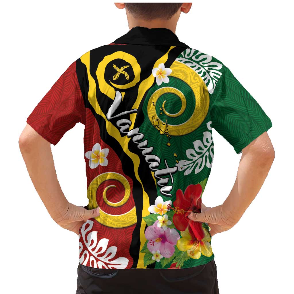 Melanesian Vanuatu Tribal Boar Tusk Family Matching Mermaid Dress and Hawaiian Shirt Tropical Plants and Namele Motifs LT03 - Polynesian Pride