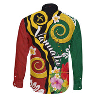 Melanesian Vanuatu Tribal Boar Tusk Family Matching Summer Maxi Dress and Hawaiian Shirt Tropical Plants and Namele Motifs LT03 - Polynesian Pride