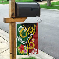 Melanesian Vanuatu Tribal Boar Tusk Garden Flag Tropical Plants and Namele Motifs LT03 - Polynesian Pride