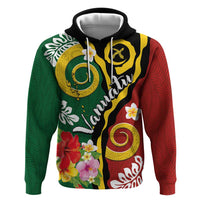Melanesian Vanuatu Tribal Boar Tusk Hoodie Tropical Plants and Namele Motifs LT03 Pullover Hoodie Green - Polynesian Pride