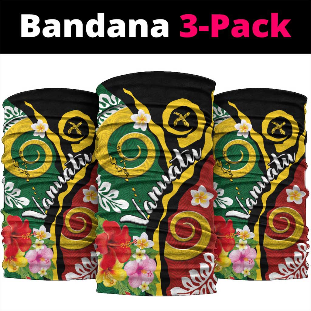 Melanesian Vanuatu Tribal Boar Tusk Neck Gaiter Tropical Plants and Namele Motifs LT03 package One Size: 25*50cm Green - Polynesian Pride