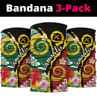 Melanesian Vanuatu Tribal Boar Tusk Neck Gaiter Tropical Plants and Namele Motifs LT03 package One Size: 25*50cm Green - Polynesian Pride