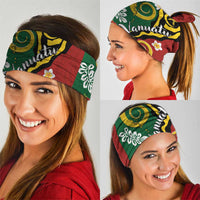Melanesian Vanuatu Tribal Boar Tusk Neck Gaiter Tropical Plants and Namele Motifs LT03 - Polynesian Pride