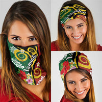 Melanesian Vanuatu Tribal Boar Tusk Neck Gaiter Tropical Plants and Namele Motifs LT03 - Polynesian Pride