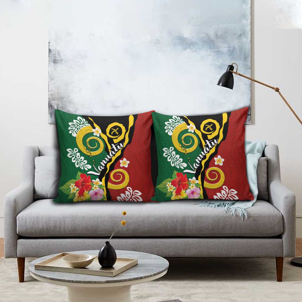 Melanesian Vanuatu Tribal Boar Tusk Pillow Cover Tropical Plants and Namele Motifs LT03 - Polynesian Pride